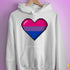 Bisexual Pride 8-Bit Pixel Heart Hoodie - White