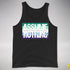 Assume Nothing Gay Male Pride Flag Premium Tank Top - Black