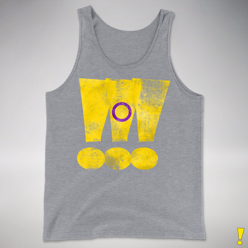Intersex Pride Grunge Exclamation Points Premium Tank Top - Grey Heather