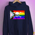 LGBTQ Progress Pride Pirate Flag Hoodie - Navy
