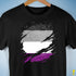 Asexual Pride Flag Ripped Reveal Premium Unisex T-Shirt - Black