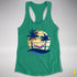 Genderfluid Pride Hammock Summer Beach Sunset Racerback Tank - Kelly Green