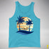 Bear Pride Hammock Summer Beach Sunset Premium Tank Top - Aqua Triblend