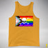 LGBTQ Progress Pride Pirate Flag Premium Tank Top - Gold