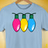 Pansexual Pride Christmas Lights Premium Unisex T-Shirt - Baby Blue