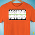 Assume Nothing Agender Pride Flag Premium Unisex T-Shirt - Orange