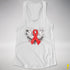Winged Red Ribbon - World AIDS Day Racerback Tank - White