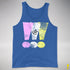 Twink Pride Grunge Exclamation Points Premium Tank Top - Royal Blue Triblend
