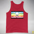 Queer Pride Pirate Flag Premium Tank Top - Red