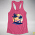 Bisexual Pride Hammock Summer Beach Sunset Racerback Tank - Hot Pink