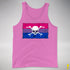Bisexual Pride Pirate Flag Premium Tank Top - Neon Pink