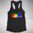 LGBTQ Pride Christmas Lights Racerback Tank - Black