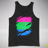 Polysexual Pride Flag Ripped Reveal Premium Tank Top - Black