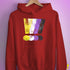 Nonbinary Pride Grunge Exclamation Points Hoodie - Red