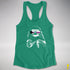 Pride Sloth Demisexual Pride Flag Sunglasses Women's Racerback Tank - Kelly Green
