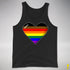 Philly LGBTQ Pride Pixel Heart Premium Tank Top - Black