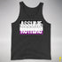 Assume Nothing Asexual Pride Flag Premium Tank Top - Charcoal Triblend