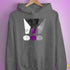 Demisexual Pride Grunge Exclamation Points Hoodie - Grey Heather
