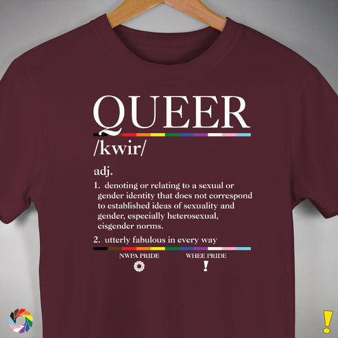 Queer Definition Premium Unisex T-Shirt - Maroon