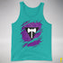 Lesbian Labrys Pride Flag Ripped Reveal Premium Tank Top - Teal