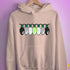 Agender Pride Christmas Lights Hoodie - Light Pink