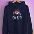 Pride Sloth Lesbian Flag Sunglasses Hoodie - Navy