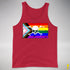 LGBTQ Progress Pride Pirate Flag Premium Tank Top - Red