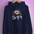Pride Sloth Intersex Flag Sunglasses Hoodie - Navy