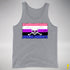 Genderfluid Pride Pirate Flag Premium Tank Top - Grey Heather
