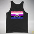 Genderfluid Pride Pirate Flag Premium Tank Top - Black