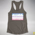 Assume Nothing Bigender Pride Flag Racerback Tank - Dark Grey