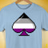 Asexual Pride 8-Bit Pixel Ace of Spades Premium Unisex T-Shirt - Baby Blue