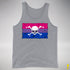 Bisexual Pride Pirate Flag Premium Tank Top - Grey Heather