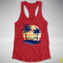 Aromantic Pride Hammock Summer Beach Sunset Racerback Tank - Red