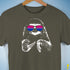 Pride Sloth Bisexual Flag Sunglasses Premium Unisex T-Shirt - Army