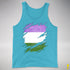 Genderqueer Pride Flag Ripped Reveal Premium Tank Top - Aqua Triblend