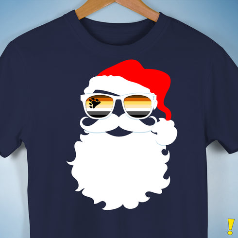 Santa’s Gay Bear Pride Flag Shades Premium Unisex T-Shirt - Navy