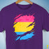 Pansexual Pride Flag Ripped Reveal Premium Unisex T-Shirt - Purple