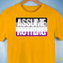 Assume Nothing Asexual Pride Flag Premium Unisex T-Shirt - Gold