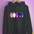 Genderfluid Pride Christmas Lights Hoodie - Dark Grey Heather