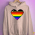 Philly LGBTQ Pride 8-Bit Pixel Heart Hoodie - Light Pink
