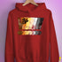 Bear Pride Grunge Exclamation Points Hoodie - Red