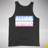 Assume Nothing Bigender Pride Flag Premium Tank Top - Charcoal Triblend