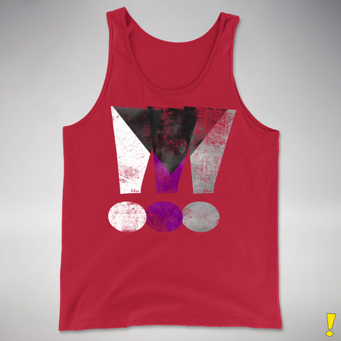 Demisexual Pride Grunge Exclamation Points Premium Tank Top - Red