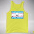 Transgender Pride Pirate Flag Premium Tank Top - Neon Yellow