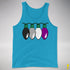 Asexual Pride Christmas Lights Premium Tank Top - Neon Blue