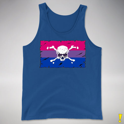 Bisexual Pride Pirate Flag Premium Tank Top - Royal Blue