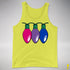 Bisexual Pride Christmas Lights Premium Tank Top - Neon Yellow