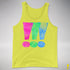Polysexual Pride Exclamation Points Premium Tank Top - Neon Yellow