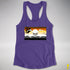 Bear Pride Pirate Flag Racerback Tank - Purple